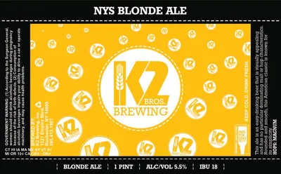 NYS Blonde Ale label