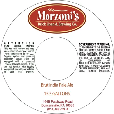 Brut India Pale Ale label