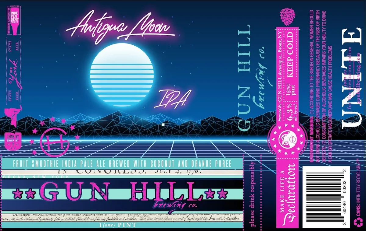 Antigua Moon label art — ANTIGUA MOON