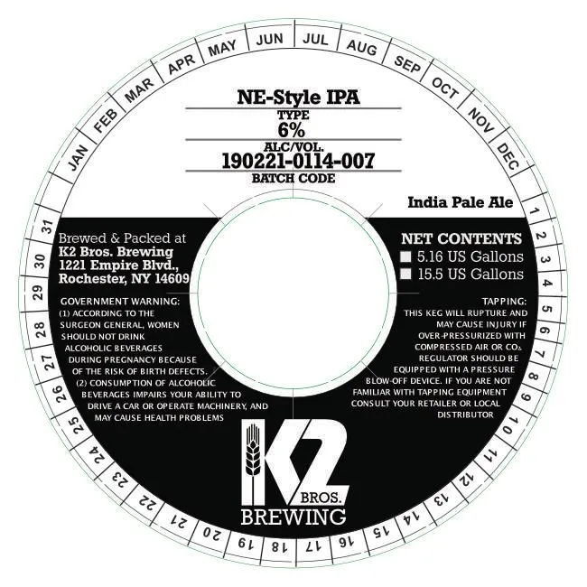 NE-Style IPA — full label as filed with TTB