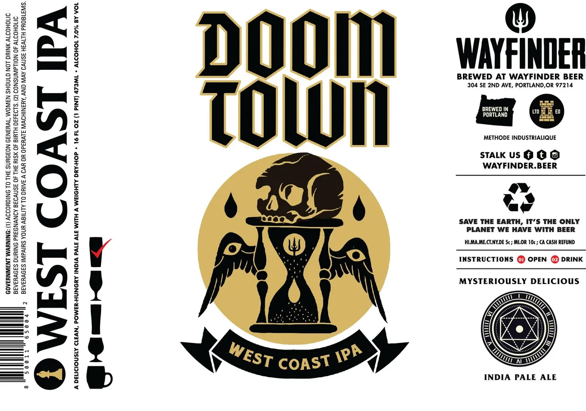 Doom Town — full label as filed with TTB