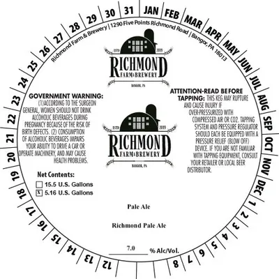 Richmond Pale Ale label