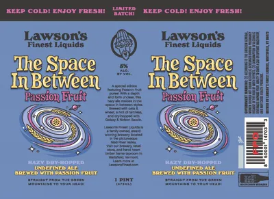The Space In Between Passion Fruit label