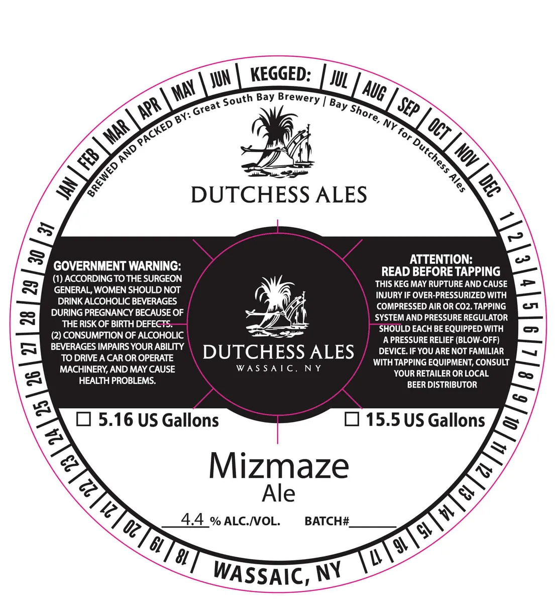 Mizmaze Ale — full label as filed with TTB