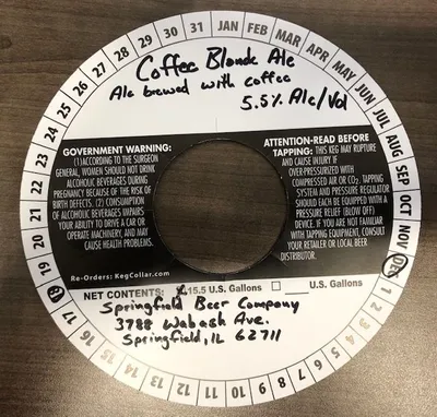Coffee Blonde Ale label
