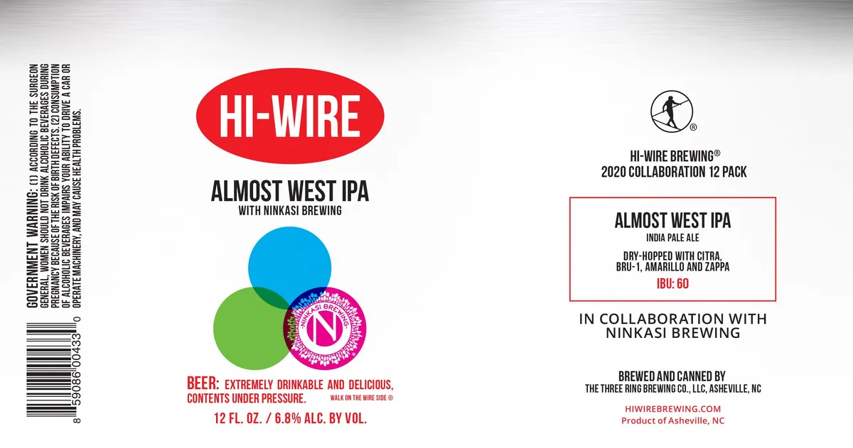 Almost West IPA — full label as filed with TTB