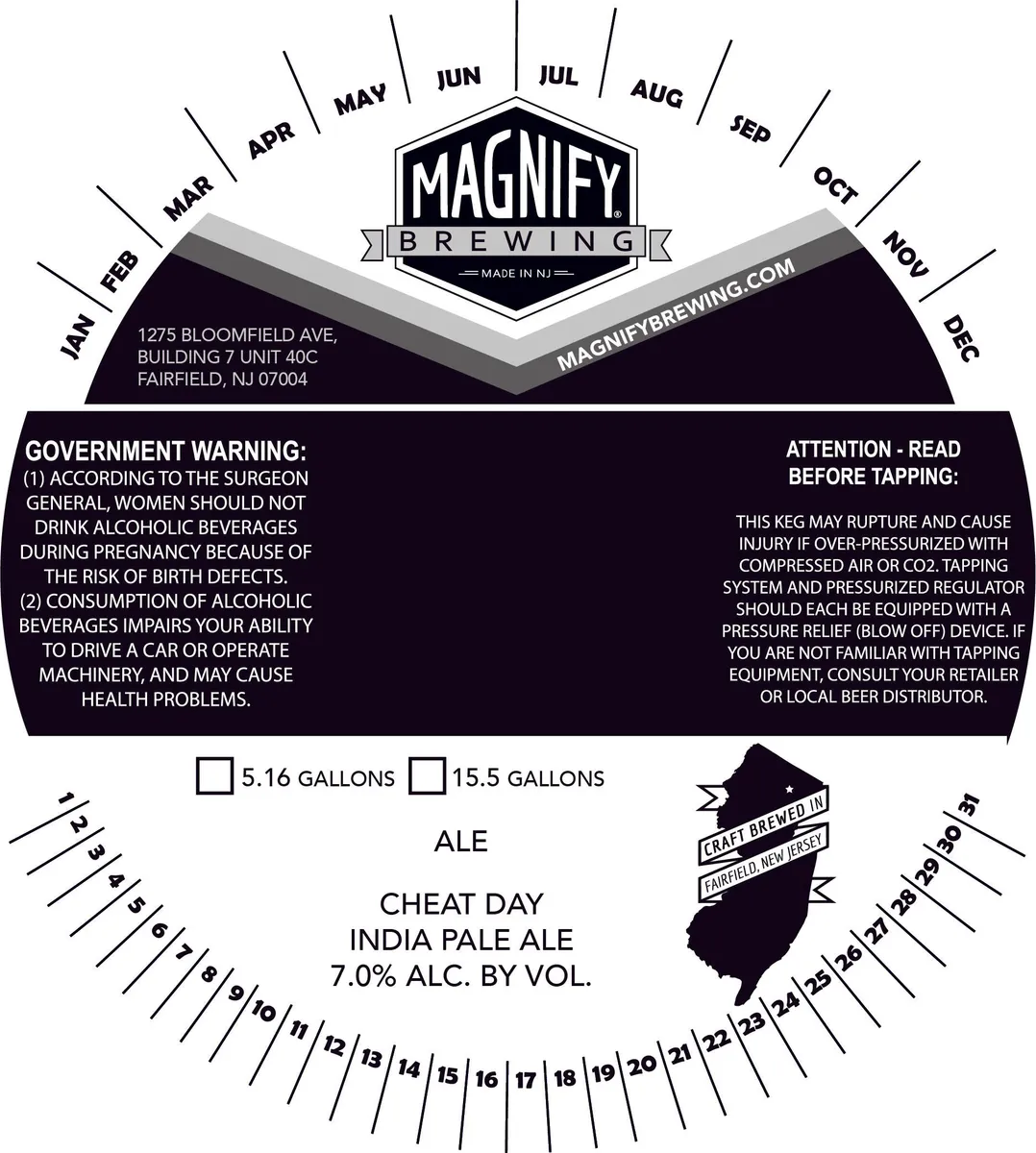 Cheat Day India Pale Ale label art — MAGNIFY BREWING