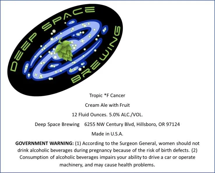 Tropic *F Cancer — full label as filed with TTB