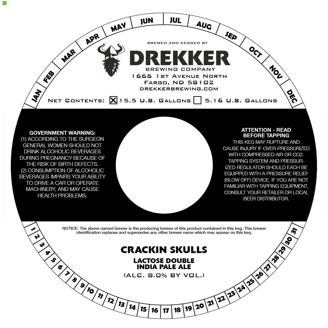 Crackin Skulls — full label as filed with TTB