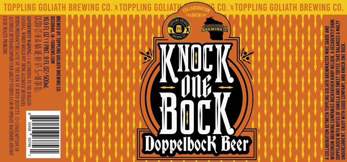 Knock One Bock — full label as filed with TTB