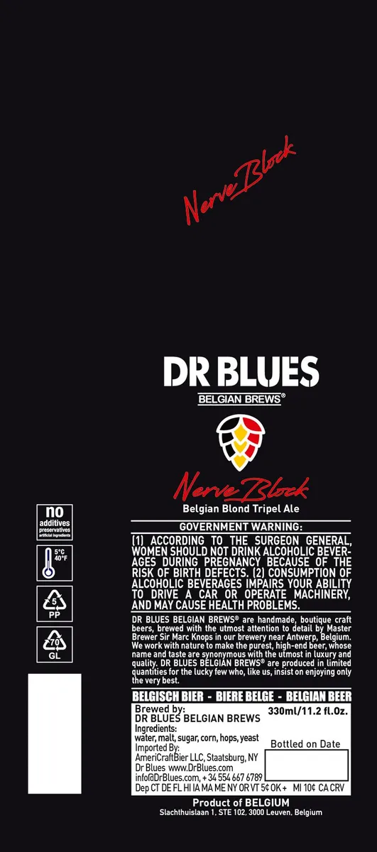 Nerve Block — full label as filed with TTB