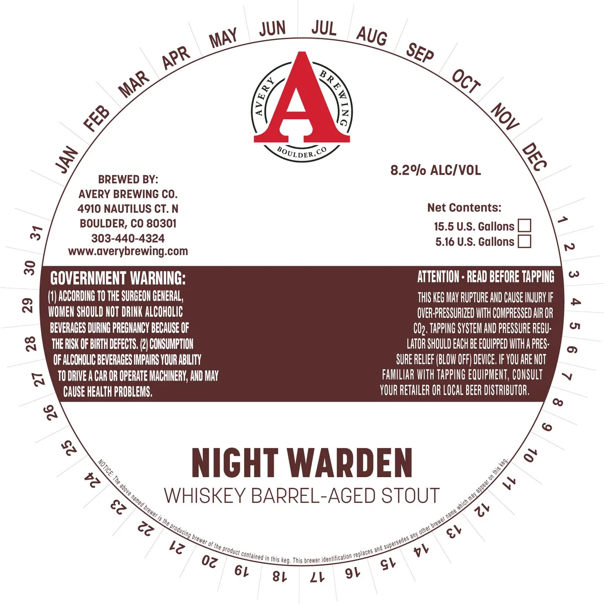 Night Warden — full label as filed with TTB