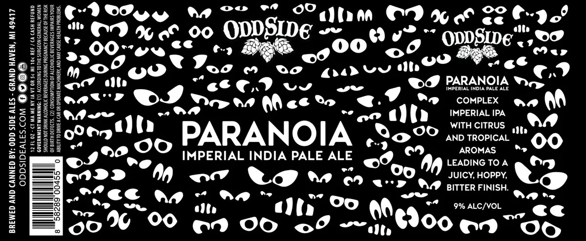 Paranoia — full label as filed with TTB