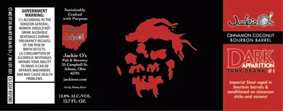 Cinnamon Coconut Bourbon Barrel Dark Apparition Tank Drank #1 label