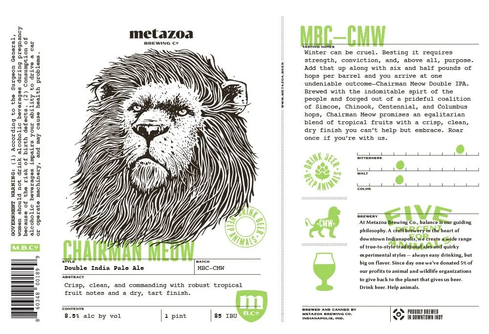 Chairman Meow — full label as filed with TTB