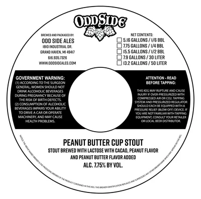 Peanut Butter Cup Stout label