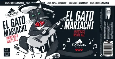 El Gato Mariachi Flavored Horchata White Ale label
