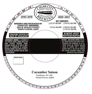 Cucumber Saison label