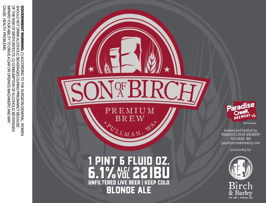 Son of a Birch — full label as filed with TTB