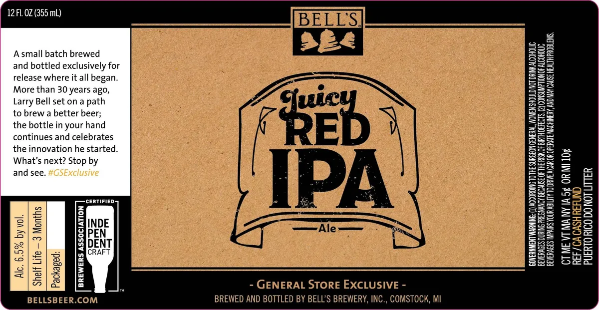 Juicy Red IPA — full label as filed with TTB