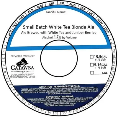 Small Batch White Tea Blonde Ale label