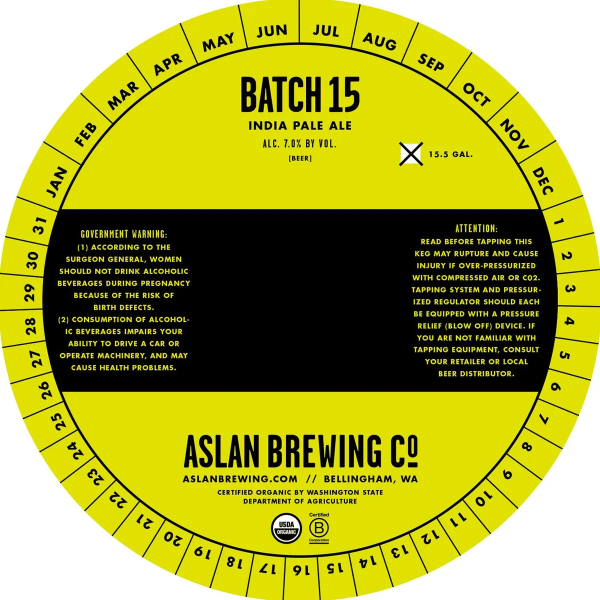 Batch 15 — full label as filed with TTB
