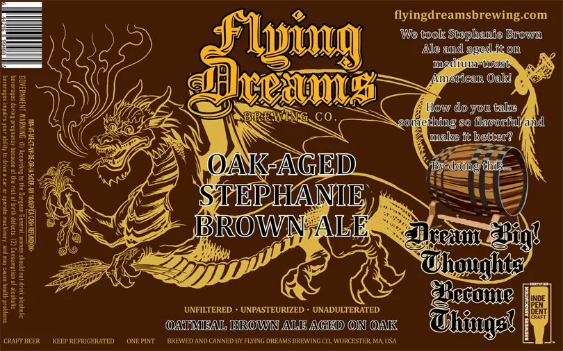 Oak-Aged Stephanie Brown Ale — full label as filed with TTB