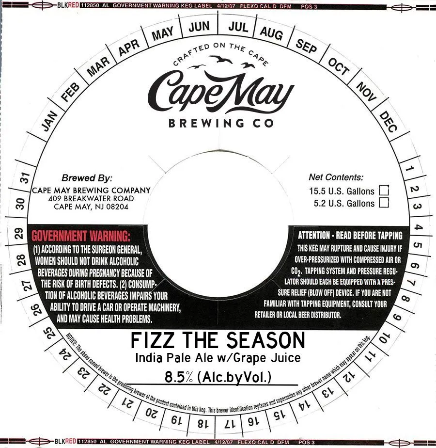 Fizz the Season label art — FIZZ THE SEASON
