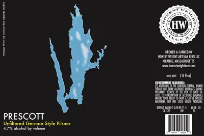 Prescott Unfiltered German Style Pilsner label