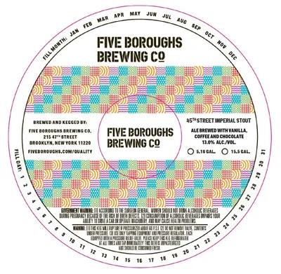 45th Street Imperial Stout label