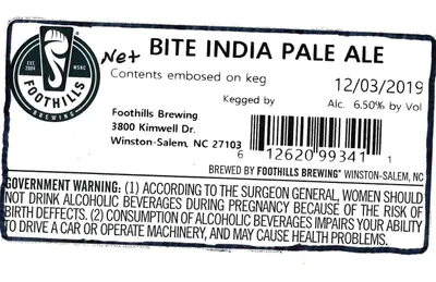Bite India Pale Ale label