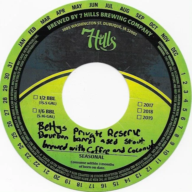 Betty's Private Reserve — full label as filed with TTB