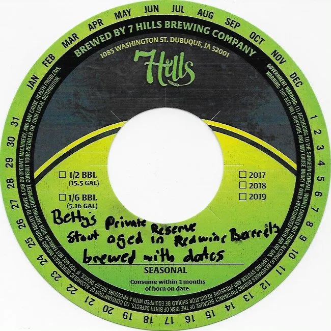 Betty's Private Reserve — full label as filed with TTB