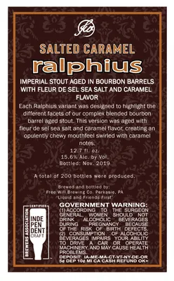Salted Caramel Ralphius label