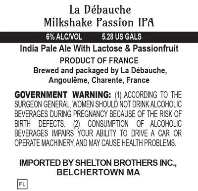 Milkshake Passion IPA label