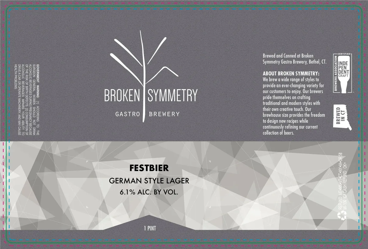 Festbier label art — BROKEN SYMMETRY