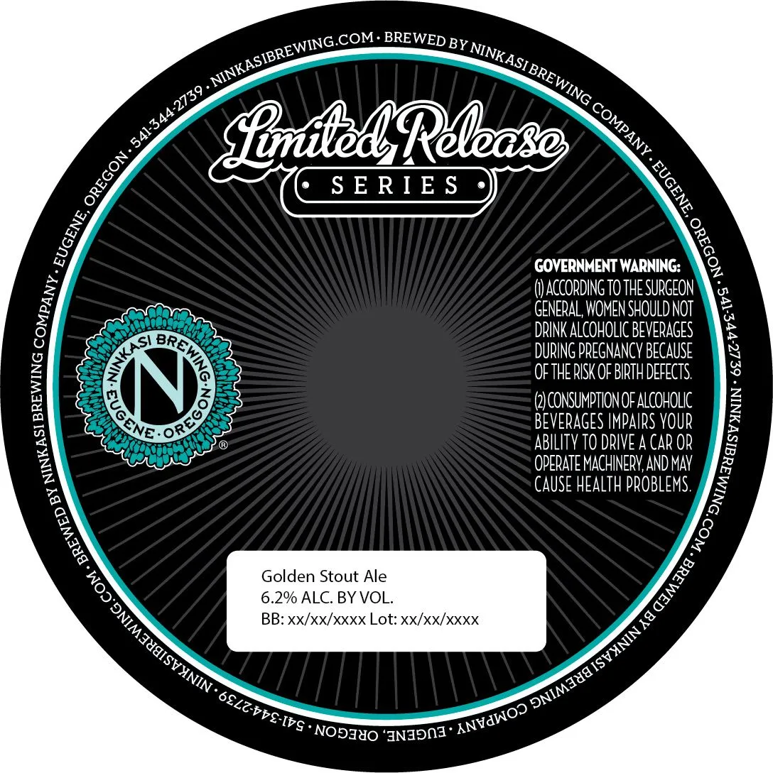 Golden Stout label art — NINKASI BREWING
