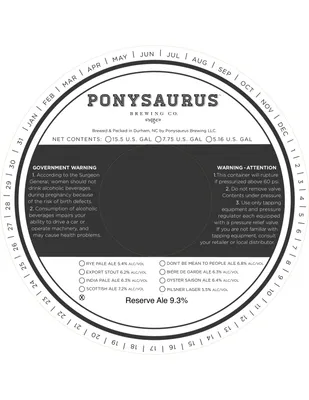 Reserve Ale label