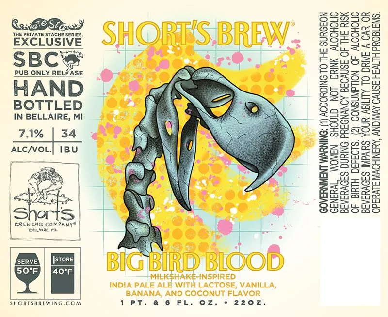 Big Bird Blood label art — SHORT'S BREW