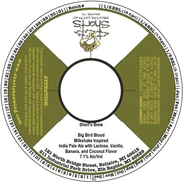 Big Bird Blood — full label as filed with TTB
