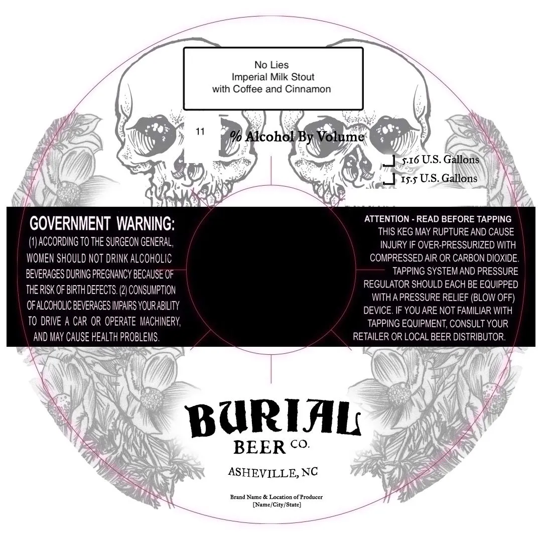 No Lies label art — BURIAL BEER CO
