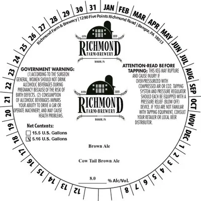 Cow Tail Brown Ale label