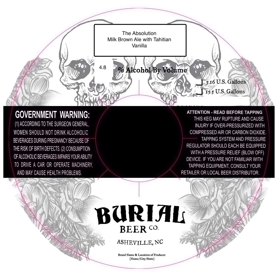 The Absolution label art — BURIAL BEER CO