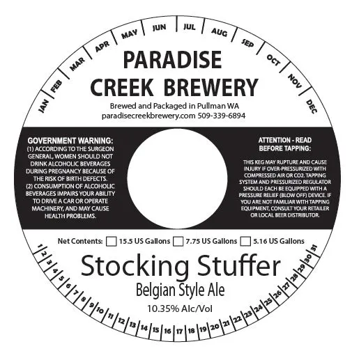 Stocking Stuffer — full label as filed with TTB