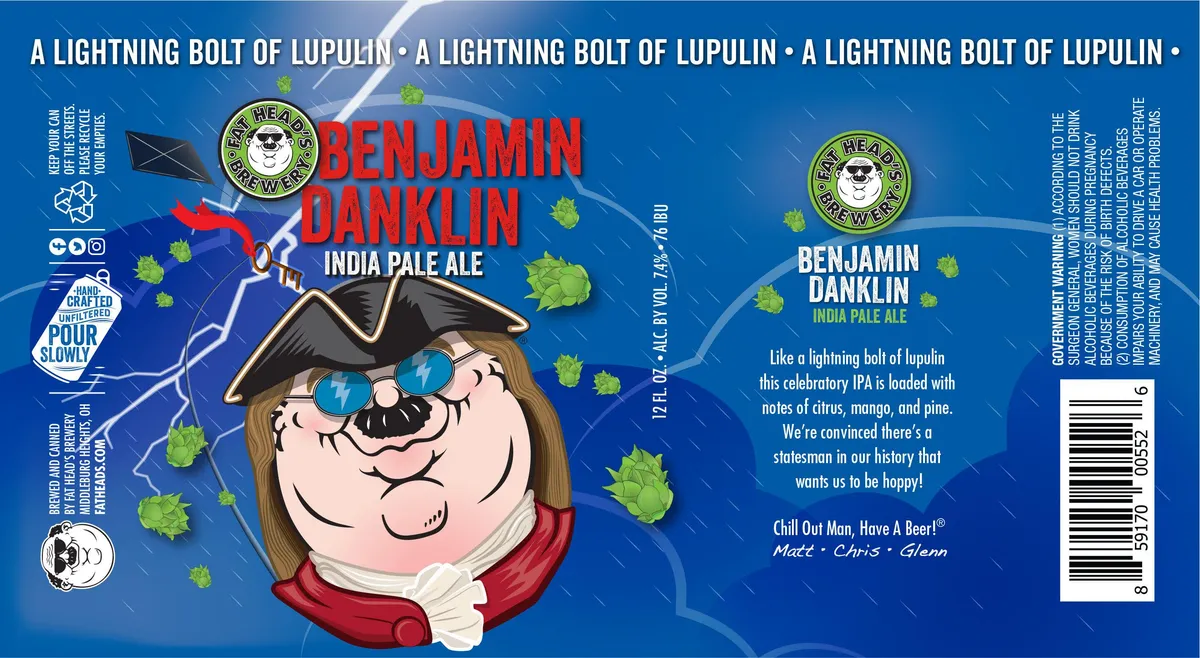 Benjamin Danklin label art — BENJAMIN DANKLIN