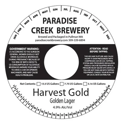 Harvest Gold label