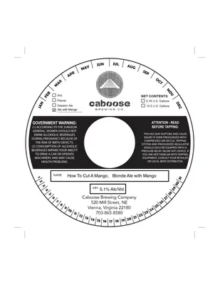 How To Cut A Mango, Blonde Ale with Mango label
