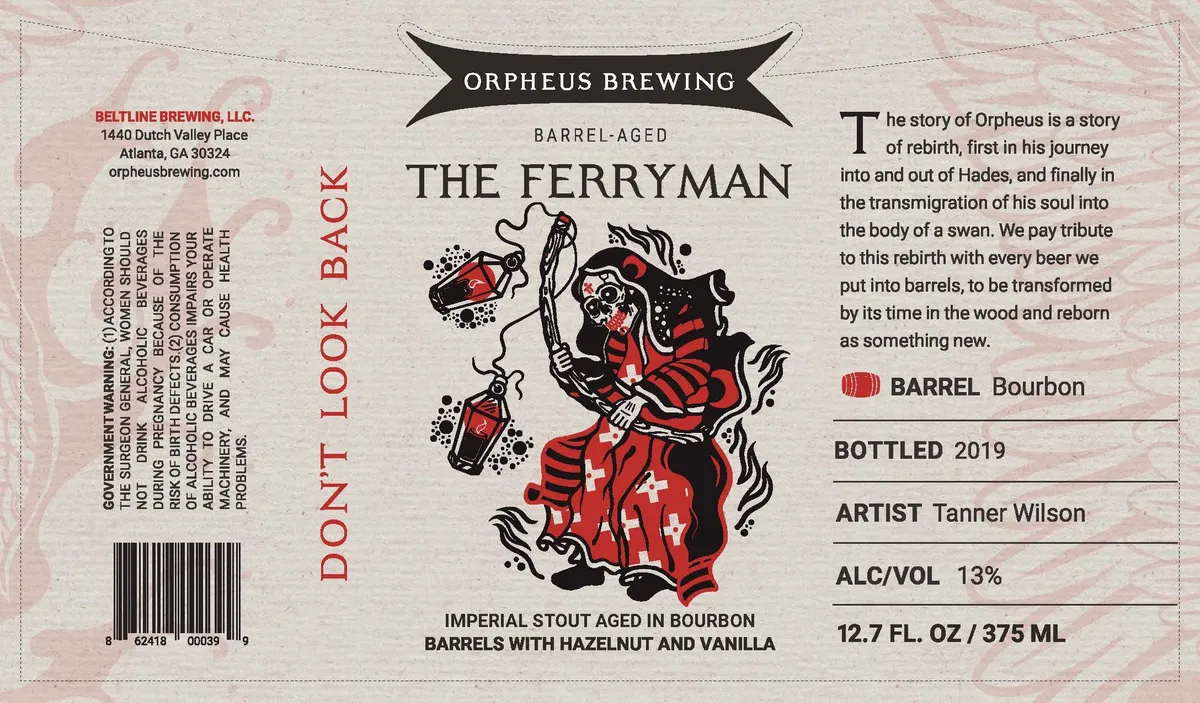 The Ferryman — full label as filed with TTB