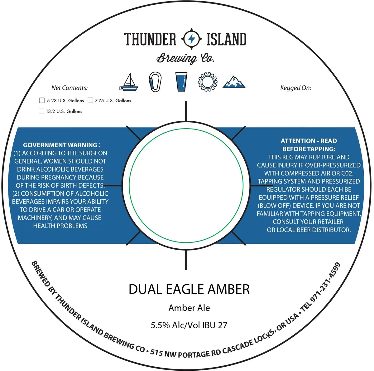 Dual Eagle Amber — full label as filed with TTB