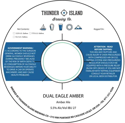 Dual Eagle Amber label